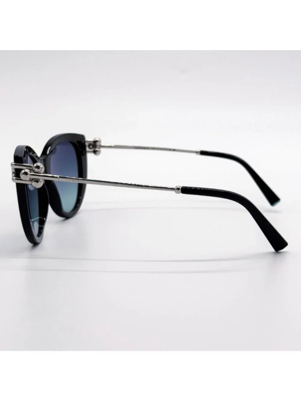 New Tiffany & Co Sunglasses Women Black Silver Cat Eye TF4232 8342/9S